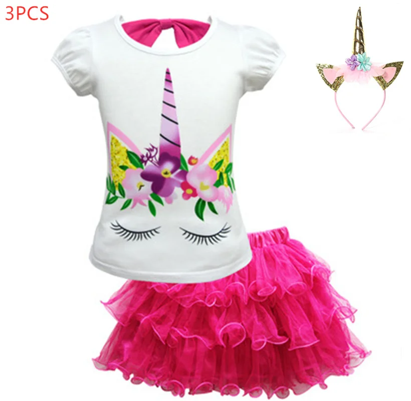 Детская одежда 2019 летняя для девочек Единорог Моана детская спортивная комплект