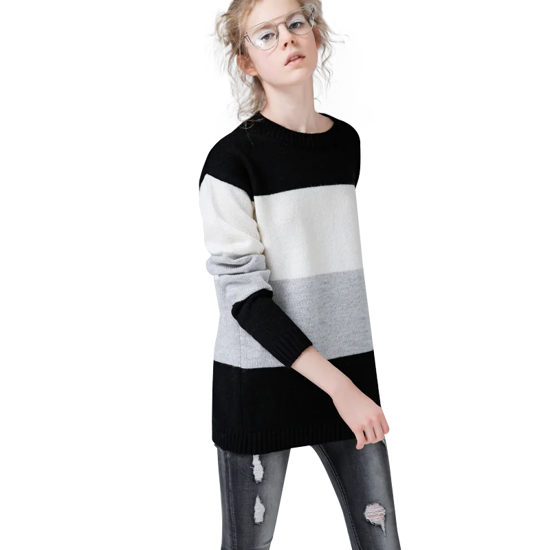 Toyouth Color Block Thick Pullover Knitted Sweater Women Winter Female Tricot Jumper Pull Femme | Женская одежда