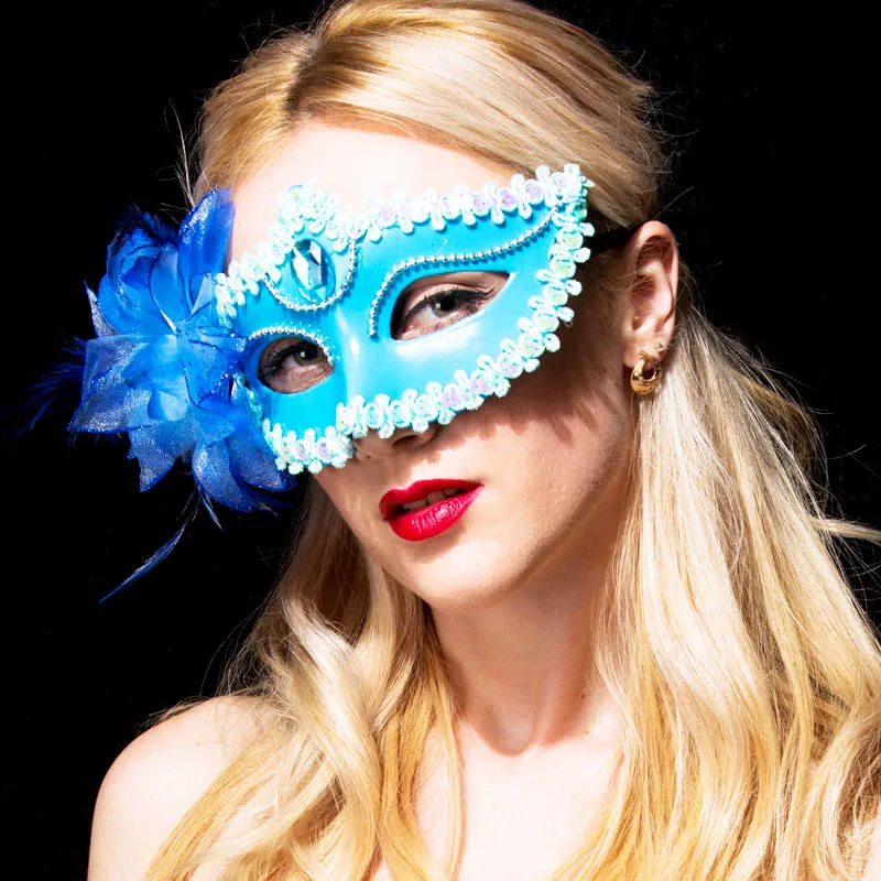 1 шт./Венецианская Танцевальная Маска с перьями кружевные цветы вечерние