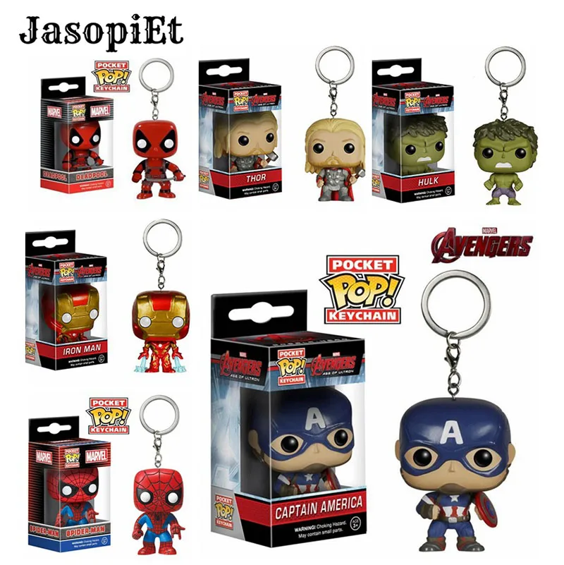 Funko pop брелок Капитан Америка Человек-паук персонажи фигурка Коллекционная