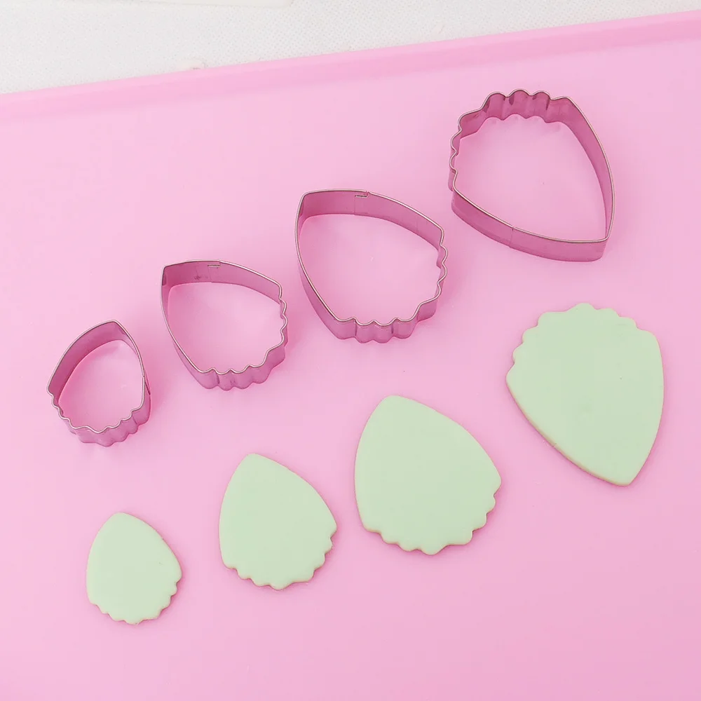 4 шт./лот форма для торта в виде сердца пиона помадки сахарного печенья