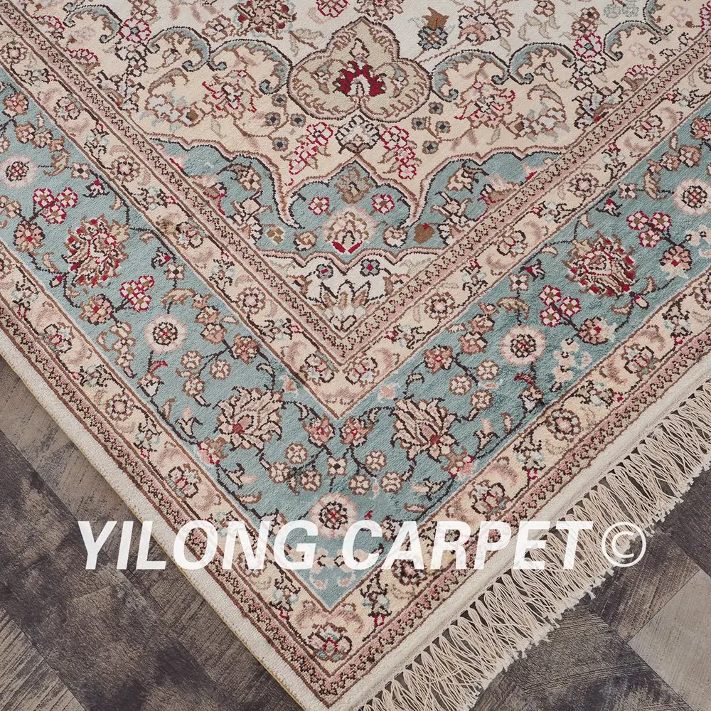 YILONG 5 'x 8' Nanyang персидский ковер бежевый и синий медальон Китайские Восточные