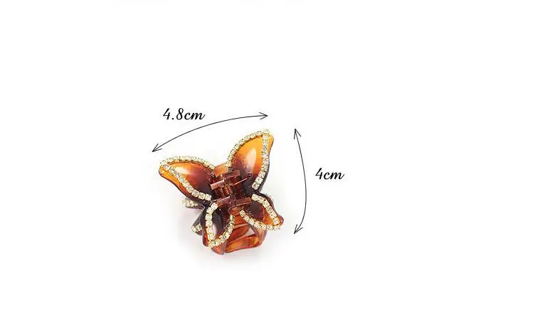 Hot Sale Women Butterfly rhinestone Hair Claws ladies Fashion Leopard Hair Clips Hair Female Girls Claws Hairpin hair Accessorie