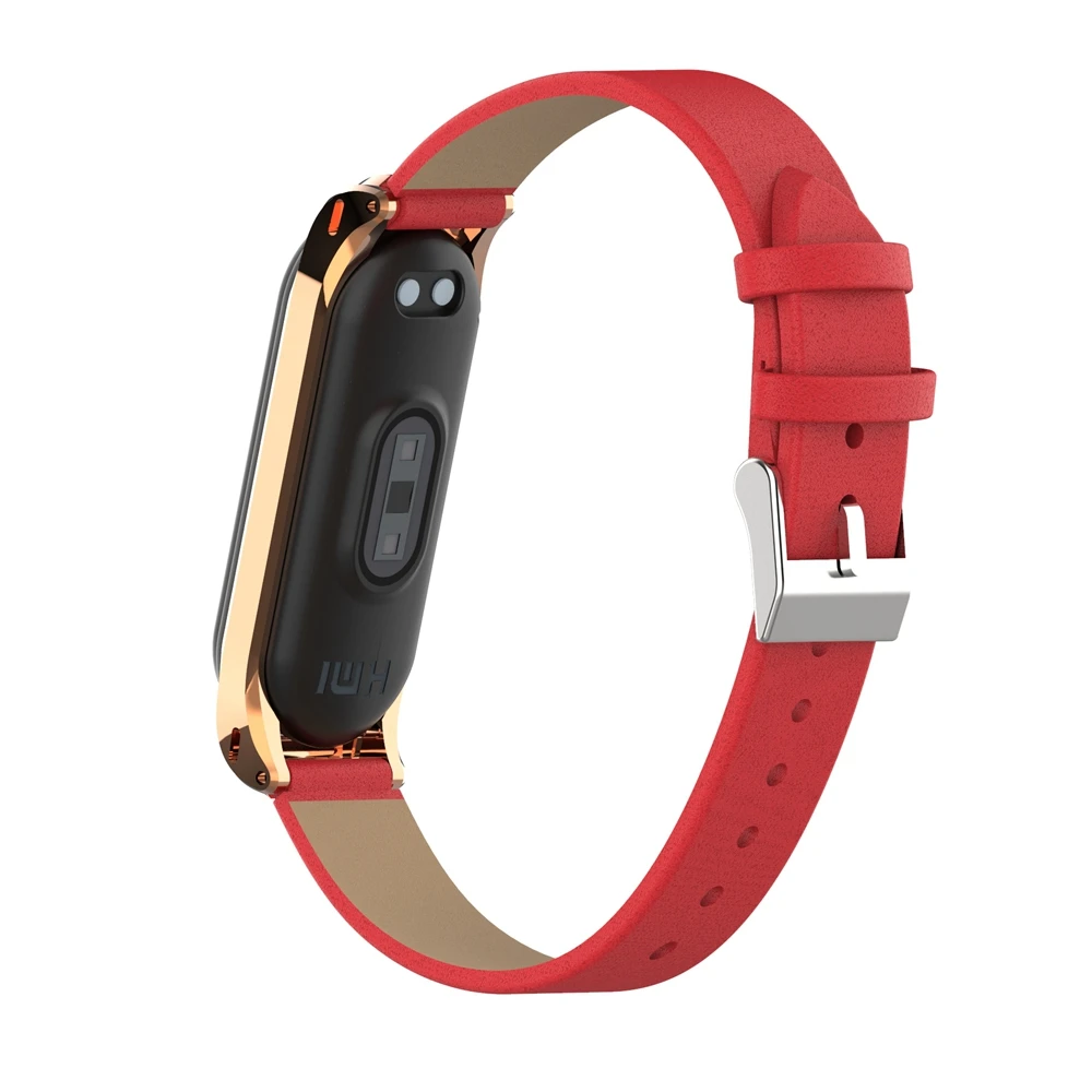 Hangrui mi Band 4 браслет из натуральной кожи ремешок для Xiaomi mi Band 4 3 фитнес-трекер красочные браслеты mi Band 4 mi Band 3