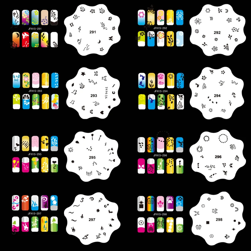 OPHIR Set15 200 Аэрограф для дизайна ногтей трафареты штамповки дизайн наклейки и 20