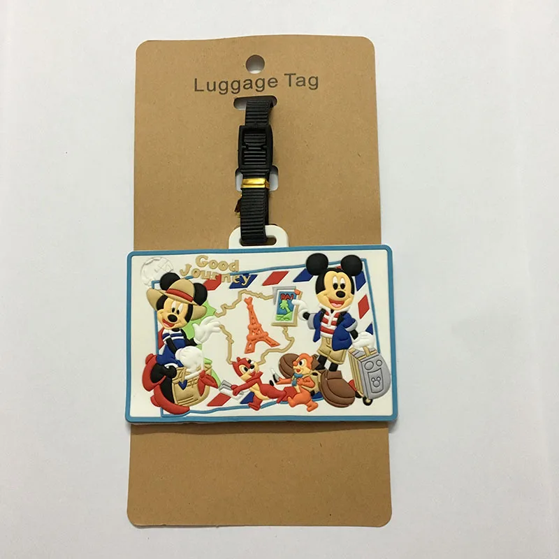 12 Disney мультфильм забор для детей Микки Маус чемодан ID адрес держатель багажные таблички на багаж переносная бирка путешествия багаж ПВХ бирка - Цвет: 12