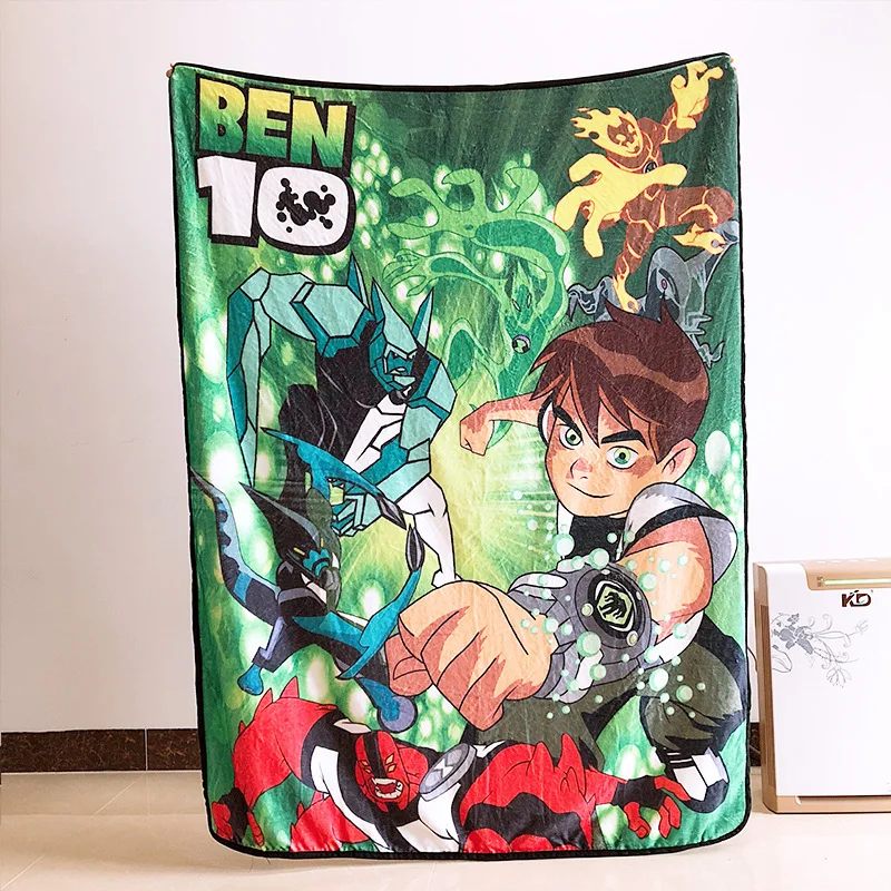 IVYYE, 1 шт., Ben 10, одеяло для мальчиков с аниме, плюшевое, бархатное, теплое, украшение, мягкая кровать, для дома, плед, одеяло, для детей, взрослых, подарки, Новинка
