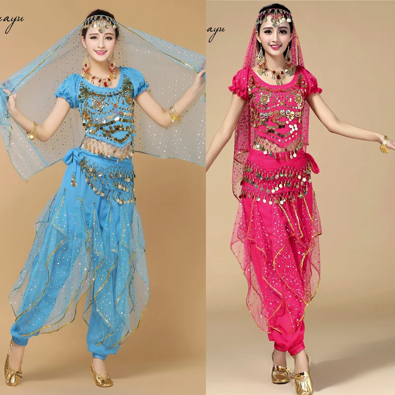 Женский костюм для индийского танца одежда выступлений живота полный комплект