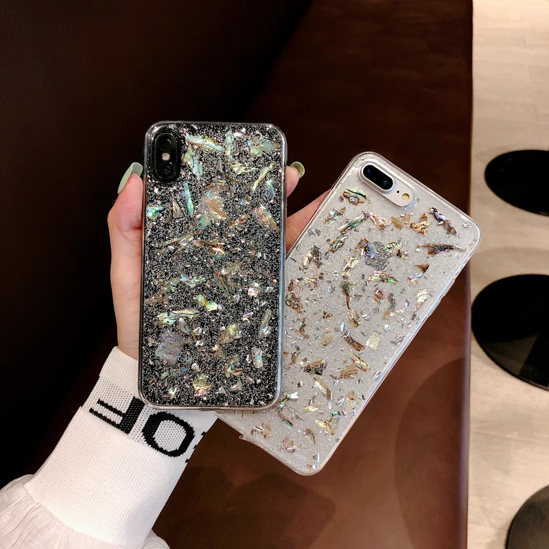 Простой чехол Gimfun с золотыми блестками для телефона блестящий Iphone 7 7plus 6 6s 8 Plus X