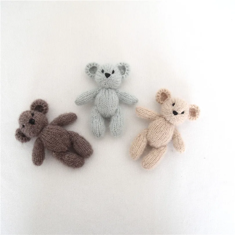 Трикотажный плюшевый мишка игрушка для новорожденных искусственная Фотография