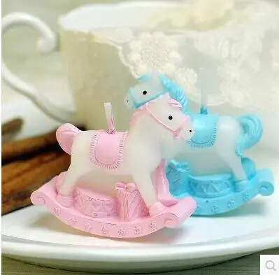 Новинка украшение для торта DIY силиконовая троянская лошадь карусель свеча