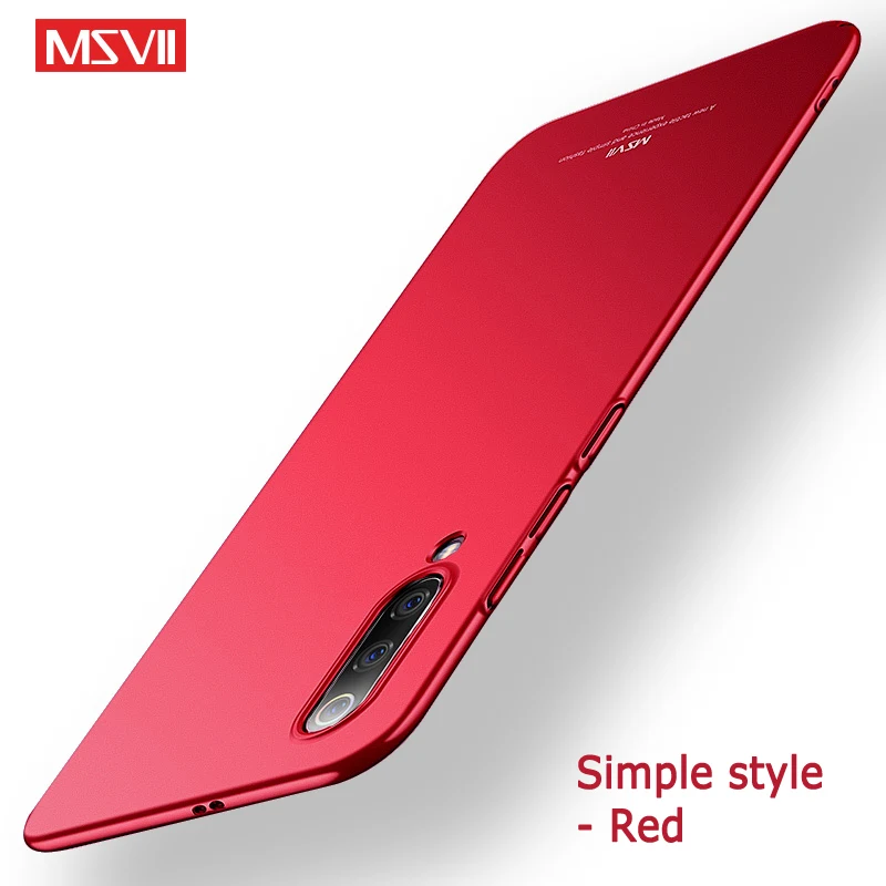 Simple Red Xiaomi mi 9 чехол MSVII ультра тонкая матовая жесткая задняя крышка из ПК чехол для телефона s для Xiaomi mi 9 SE mi 9 pro Исследуйте чехол для глобальной версии - Цвет: Simple Red