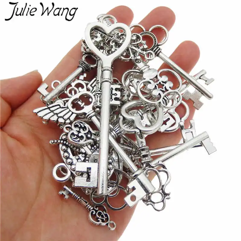 Julie Wang 10 шт. случайно смешанные Подвески для ключей Античный цвет аксессуары
