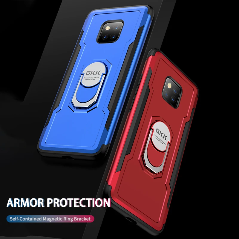 GKK Case for huawei mate 20 pro Finger Ring Kickstand Armor Protection Hard Shockproof Cover Fundas | Мобильные телефоны и