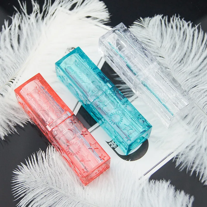 

Empty Lipstick Tubes, Clear 3 Color Plastic Lipstick Gloss Container,DIY Lipstic Lip Balm Tube(12.1mm) F177