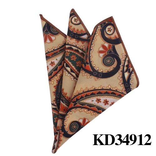 KD34912 Модное печатное карманное квадратное для мужчин и женщин Цветочное полотенце для сундуков носовые платки для джентльменов мужские костюмы платок карманное полотенце - Цвет: KD34912