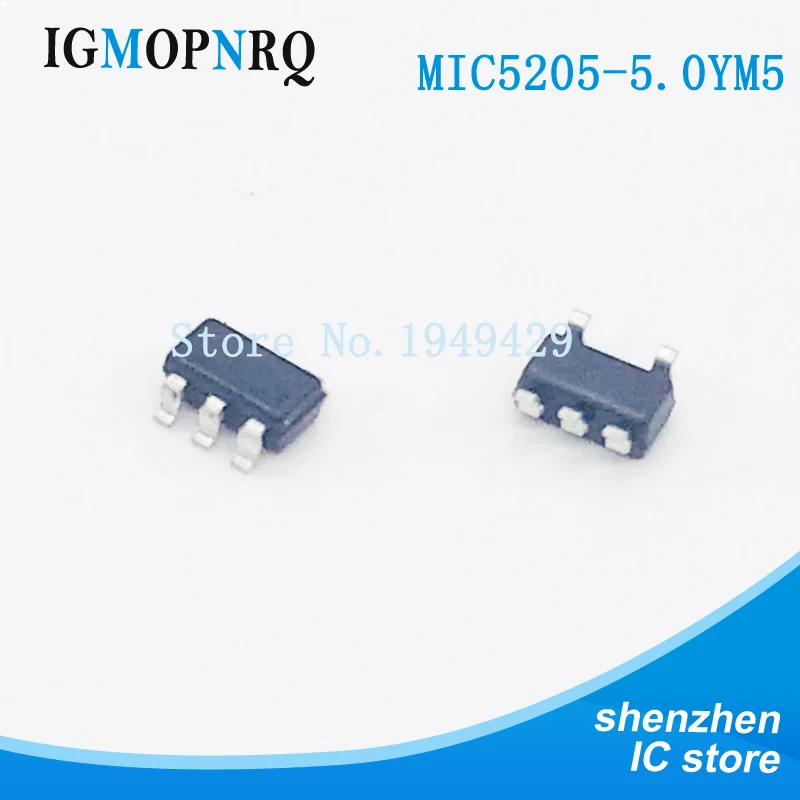 10 шт. MIC5205-5.0YM5 SOT23-5 MIC5205 5V ldo новый оригинальный Бесплатная доставка Быстрая |