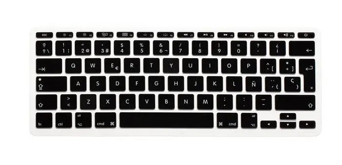 Новое прибытие испанский силиконовый чехол для клавиатуры протектор кожи Macbook Air