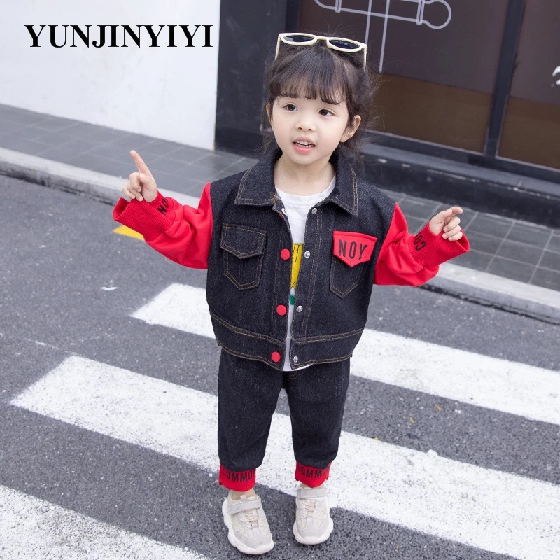 Комплекты одежды YUNJINYIYIGirls демисезонный спортивный костюм для малышей комплект