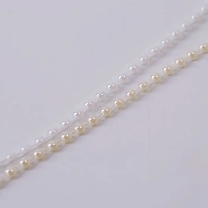 

4mm half - side wire bead garment accessories DIY accessories decorative imitation pearl.wedding decoration rhinestone D70*50