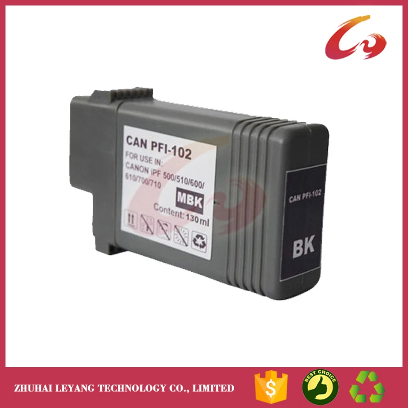 6PK 130 мл PFI-102 картридж для canon IPF500 IPF510 IPF600 IPF610 принтер совместимый с чипсами и