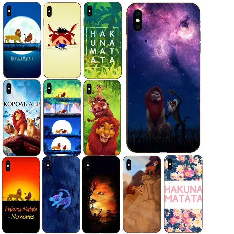 Чехол из мягкого силикона и ТПУ с рисунком короля льва для iPhone XS MAX 7 8 Plus 6 6S 5S