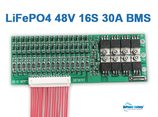 SuPower 16 S 3.2Vx 48 V 51 58 4 30A LiFePo4 LFP LiFe battery BMS система управления баланс чип pcb Защитная