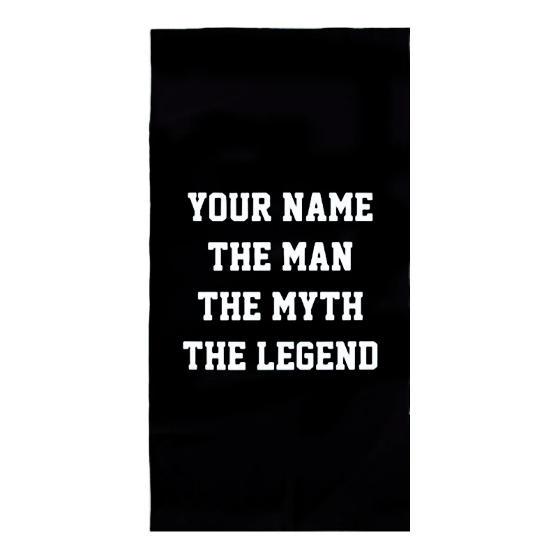 Забавное персонализированное пляжное полотенце The Man Myth Legend спортивное для