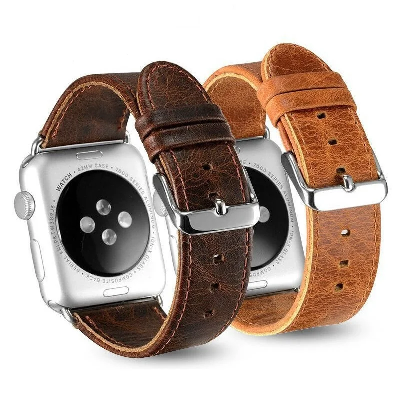 Genuine Leather Strap for Apple Watch Band 38mm 42mm Series 1 2 3 Watchband Straps Bracelet Belt Mens iwatch Watchbands New |