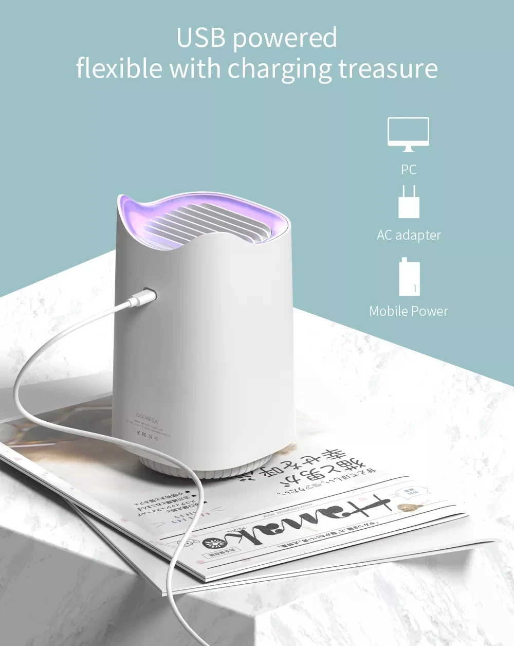 Xiaomi Mijia москитная убийца лампа Usb Зарядка Электрический москитный диспеллер без излучения бесшумный москитный убийца 2 цвета 3 жизни