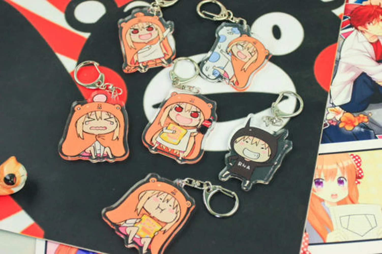 T1336 аниме Himouto! Umaru-chan акриловый брелок для ключей Редкие ремешки Косплей | Дом и