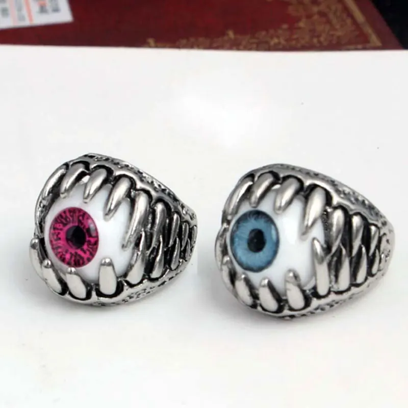 Silver Ring Eyes Men's Evil Stainless Steel Titanium Fashion Jewelry Rings 6ZHH043 | Дом и сад