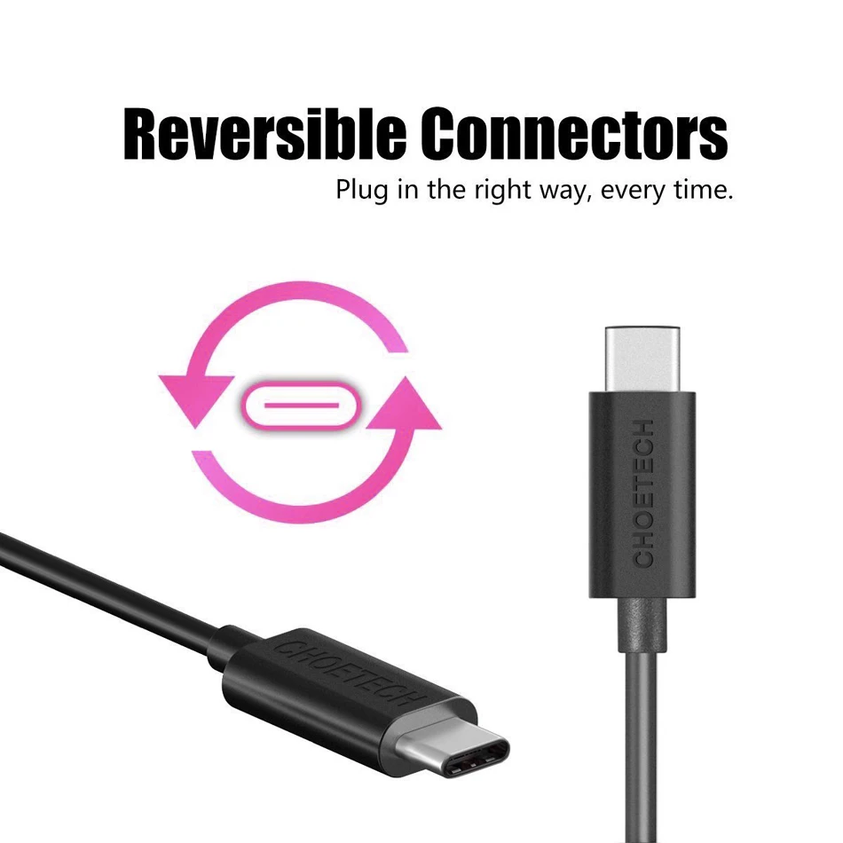 CHOETECH USB C кабель для samsung S8 S9 S10 для Xiaomi USB C-C кабель 3A Быстрая зарядка данных для huawei P20 Pro MacBook Pro