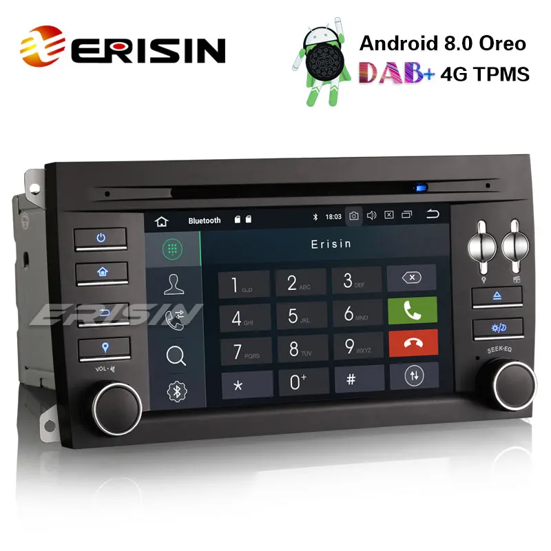 Erisin ES7897S 7 &quotавтомобильный dvd плеер Android 8 0 DAB + 4G WiFi gps система для Porsche
