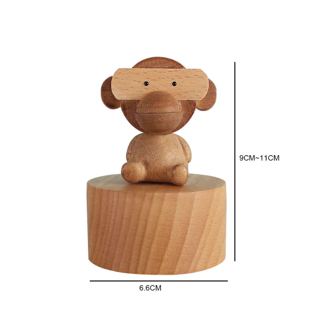 Kawaii Zakka музыкальные коробки деревянная музыкальная шкатулка деревянные поделки Ретро подарок на день рождения Дети Винтаж украшение дома аксессуары Горячая Распродажа