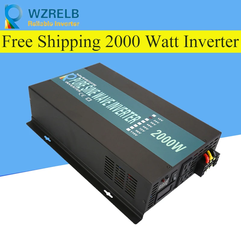 

Reliable Peak 2000W Pure Sine Wave OFF Grid Inverter DC12V/24V to AC220V Power Inverter Converter Houseuse Solar System