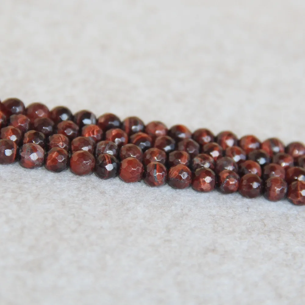 6mm Accessory Crafts Parts Red Tiger Eyes Chalcedony Stone Round Tigereye Beads Faceted 15inch DIY Jewelry Making Fitting Female | Украшения
