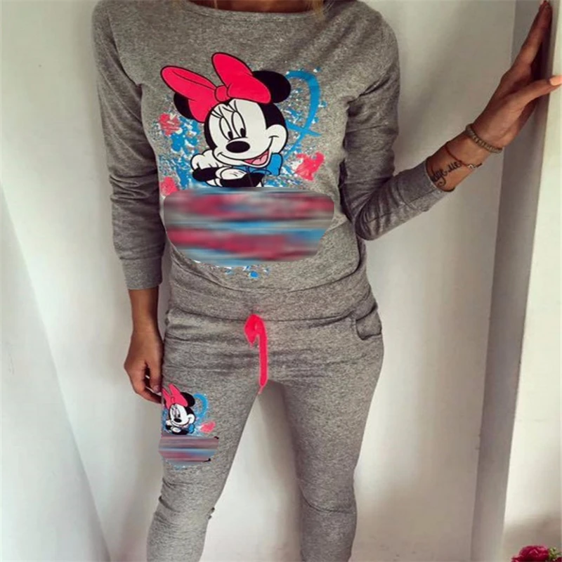 Минни Маус Топ Брюки Косплей Костюм 3D выражение лица обезьяна с принтом длинными