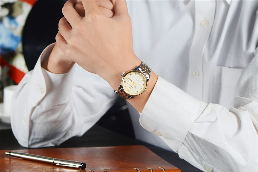 AILANG Мужские автоматические механические часы Топ Бренд роскошные из нержавеющей