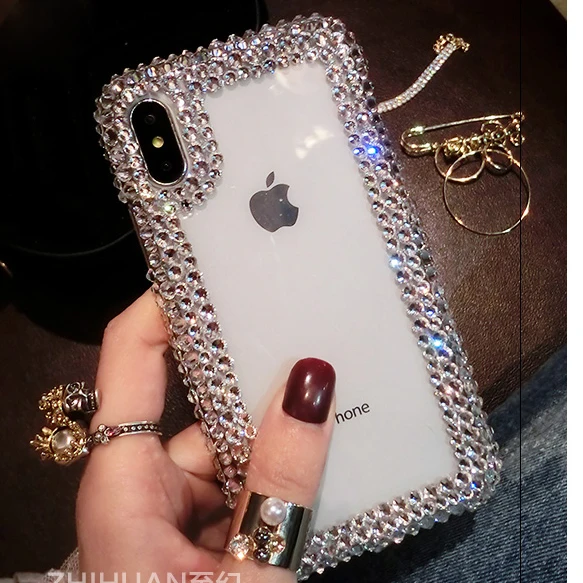 Модный Блестящий блестящий чехол для телефона iPhone X 8 7 6 6S Plus 5 5S 4S силиконовый из