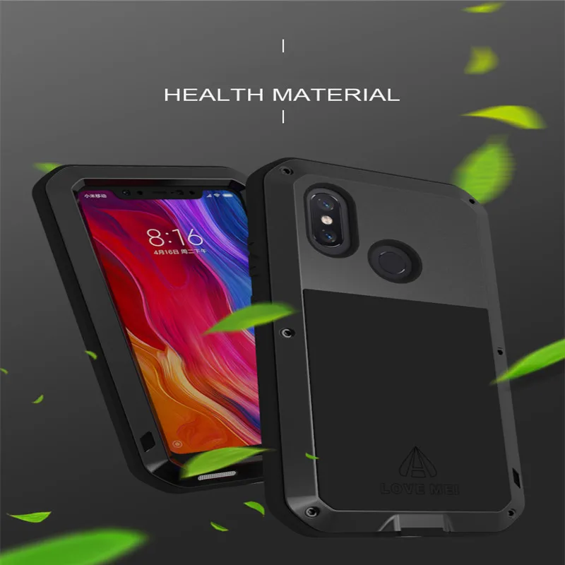 LOVE MEI металлический водонепроницаемый чехол для Xiaomi mi 8 противоударный телефона