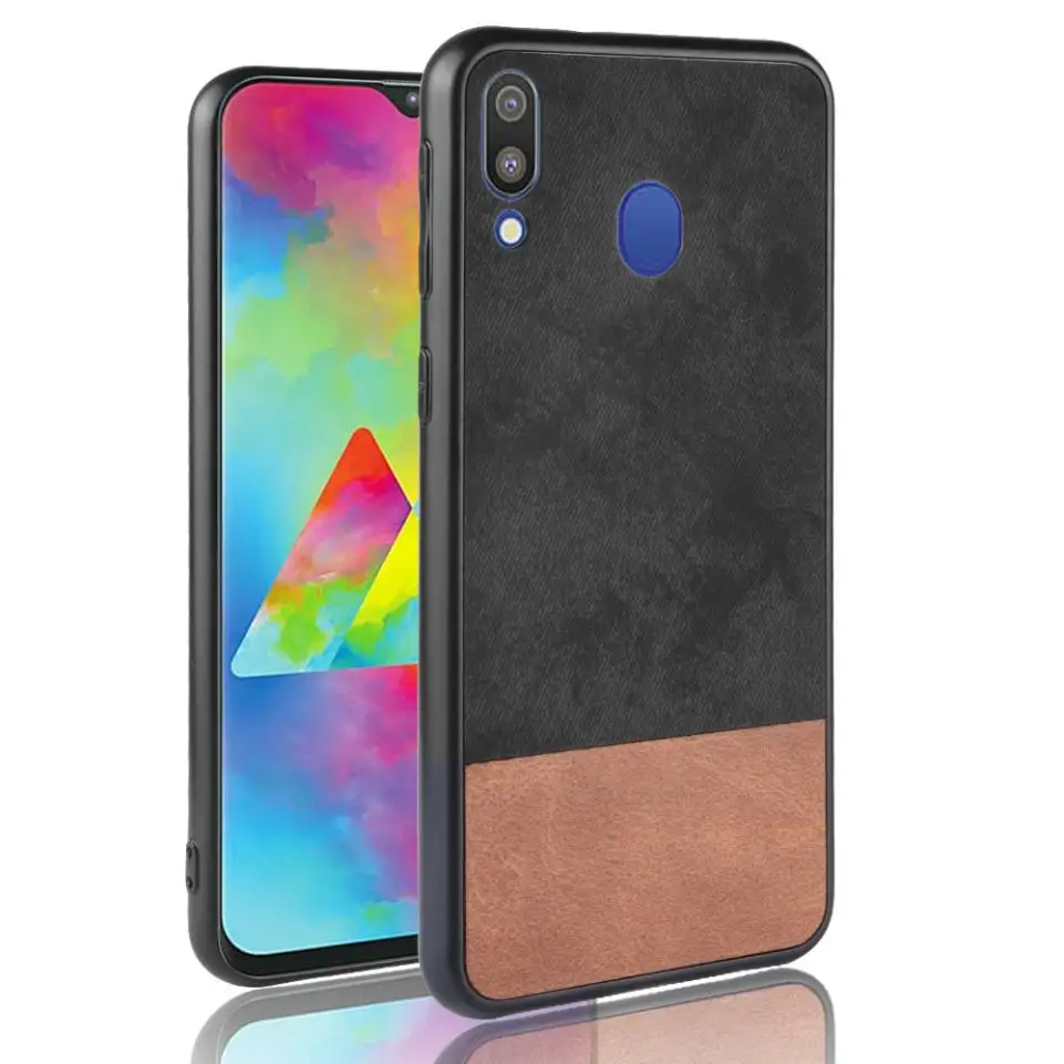 For Samsung Galaxy A50 M10 M20 Case Fashion Splice Double Color Shockproof Hybrid PC TPU PU Leather Phone Slim Back Cover |