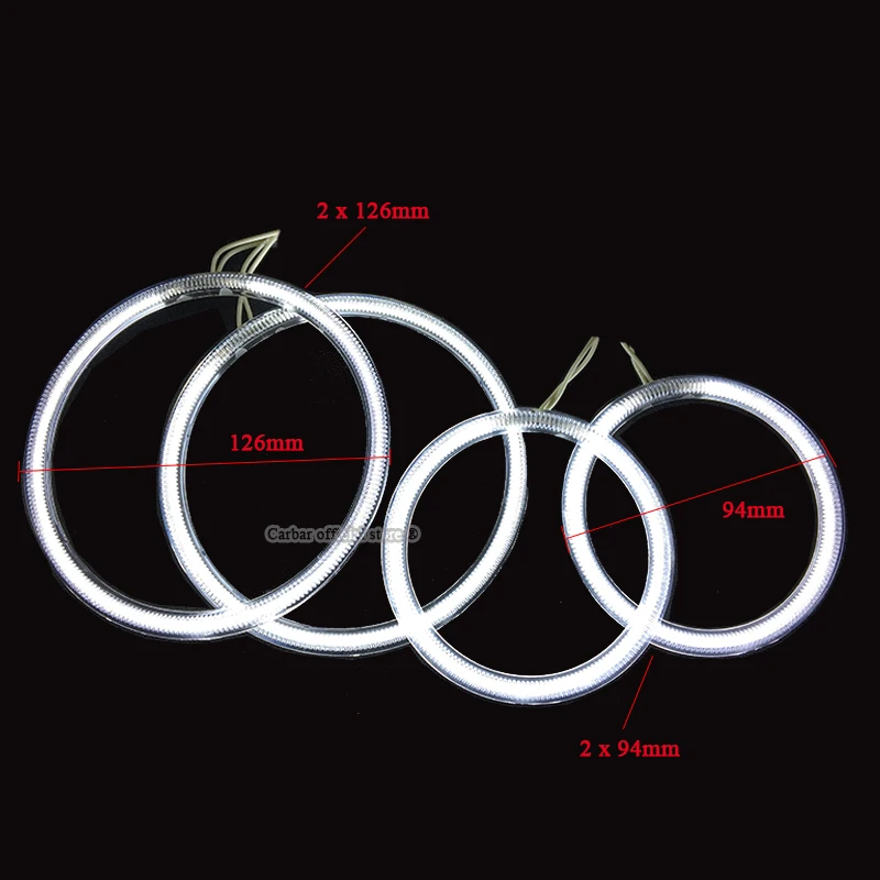 2*94 мм + 2*126 Хорошее качество DRL CCFL ангельские глазки комплекты кольца ореола для