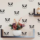 Панда, настенные наклейки, декор для детской комнаты, милая панда, лицо, Виниловая наклейка на стену для детской комнаты, настенное украшение