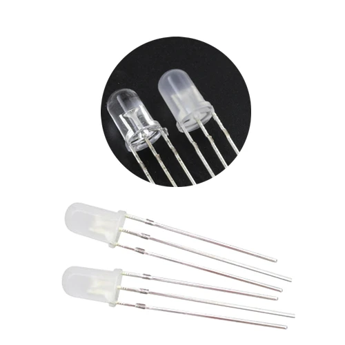 

100Pcs Clear/Diffused 5mm Through Hole Double LED Diode Red&Green Red&Blue Common Anode/Cathode