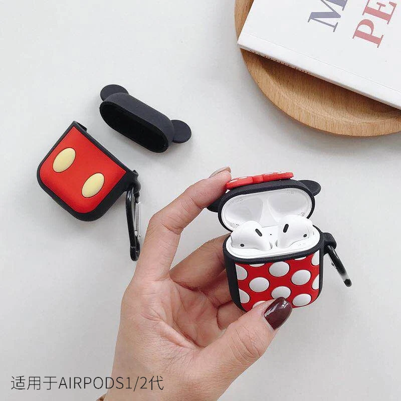 

Защитный чехол Airpods с мультяшными животными Airpods2, комплект беспроводной Bluetooth-гарнитуры, силиконовый защитный чехол