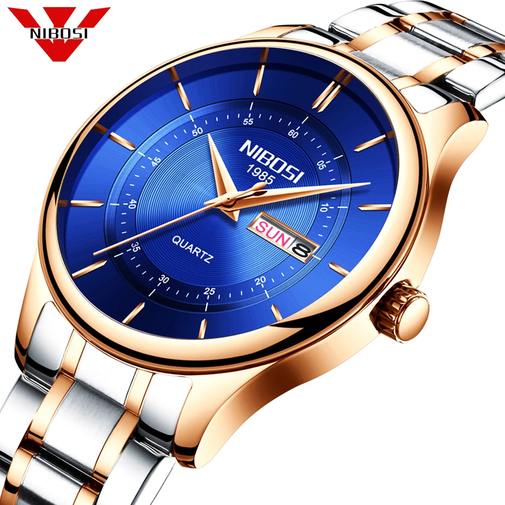 NIBOSI Reloj мужские часы Топ бренд класса люкс повседневные кварцевые спортивные