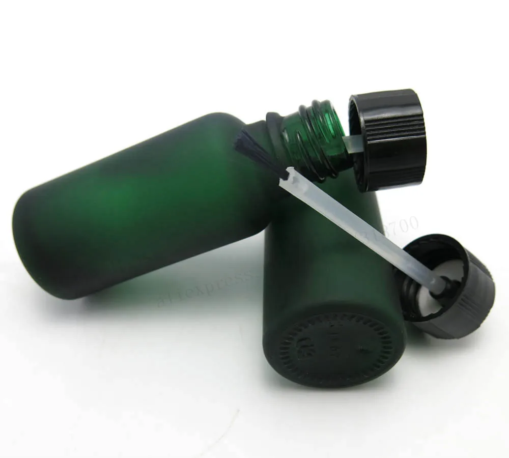 Пустая зеленая стеклянная бутылка 12 шт./лот 20 мл для лака ногтей контейнер