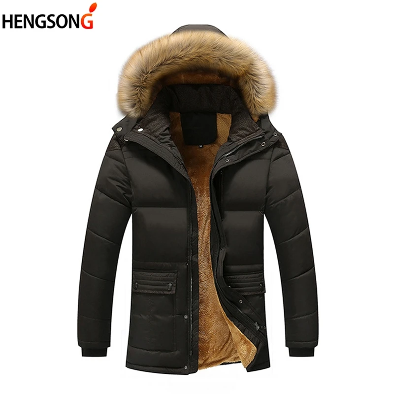 Winter Thick Warm Male Muti Color Patchwork Hooded Stand Collar Coat Jackets Pockets Casual Men Outwear | Мужская одежда