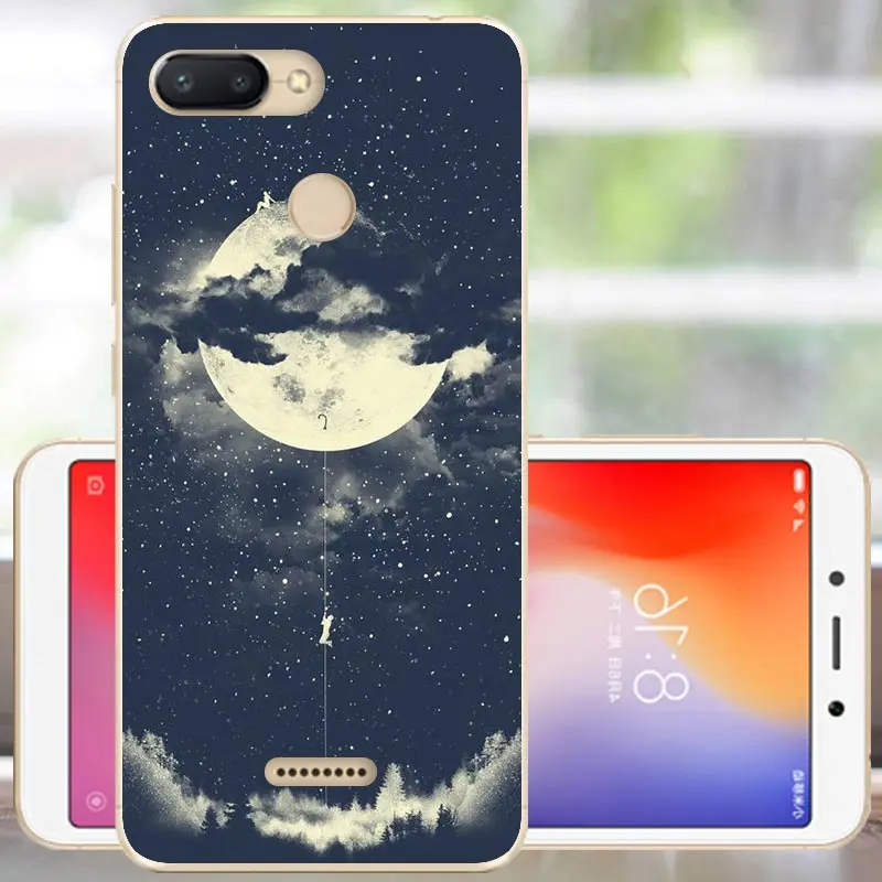 Защитный чехол FANATU для Xiaomi Redmi 6, мягкий силиконовый чехол с милым принтом, бампер для Redmi 6, чехол 5,45, чехол для Xiomi Redmi 6, чехол для телефона